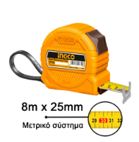 Εικόνα της Μετροταινία 8m x 25mm INGCO