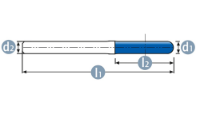 Εικόνα της Φρέζα καρβιδίου μπλε 10*20*6*65