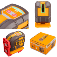 Εικόνα της Αυτοαλφαδιαζόμενο Laser Σταυρού με 5 Πράσινες Δέσμες INGCO