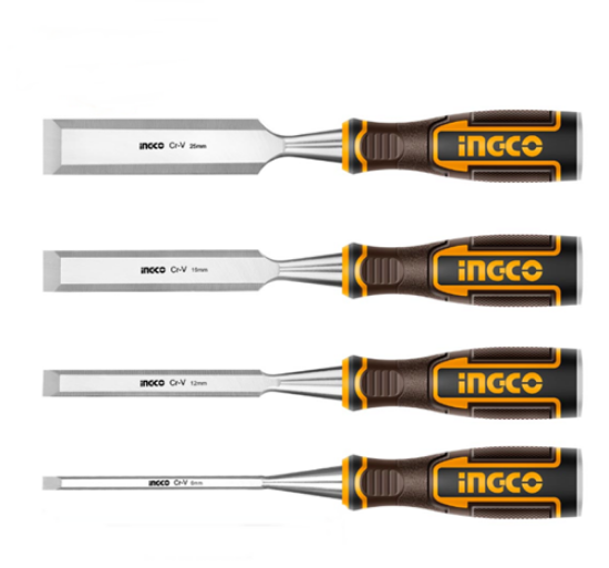 Εικόνα της Σκαρπέλα Ξύλου Σετ 4 τεμ 6-25 INGCO