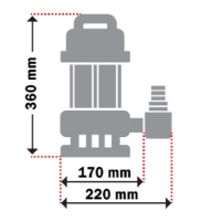 Εικόνα της Υποβρύχια αντλία ακαθάρτων 1100 watt Kraft