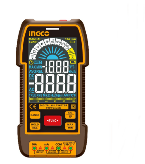 Εικόνα της Ψηφιακό Πολύμετρο 1000V True RMS AC/DC/ Αντίστασης/ Χωρητικότητας/ Συχνότητας/ Θερμοκρασίας/ NCV INGCO