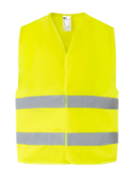 Εικόνα της Γιλέκο εργασίας-εργοταξιακό κίτρινο φωσφοριζέ l/xl