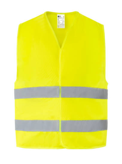 Εικόνα της Γιλέκο εργασίας-εργοταξιακό κίτρινο φωσφοριζέ l/xl