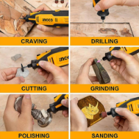 Εικόνα της Δράπανο mini μοντελισμού 130 Watt σετ 109 τεμαχίων σε βαλιτσάκι INGCO