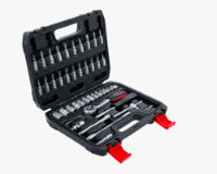Εικόνα της Σετ καρυδάκια εξάγωνα 1/4'' (4 - 13mm) -72 δόντα καστάνια 46 τεμ Bgs