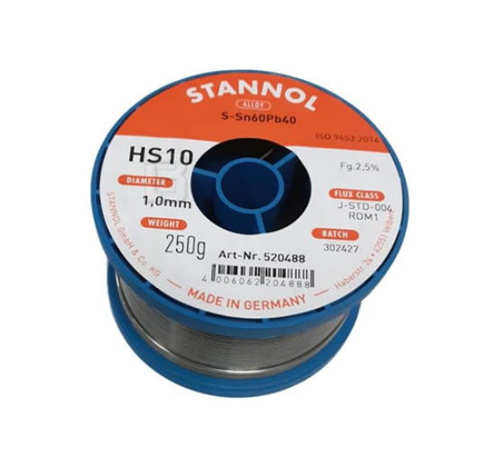 Εικόνα της Κόλληση hs 10 sn60pb39Cu1 1.0mm 250gr Stannol