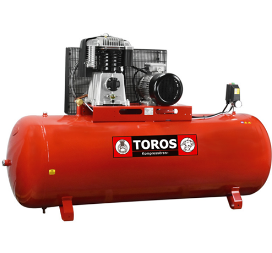 Εικόνα της Αεροσυμπιεστής με ιμάντα 500lt/5.5hp 400Volt με πίνακα Υ/Δ Toros